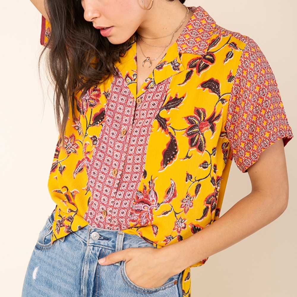 Short Sleeve button down top